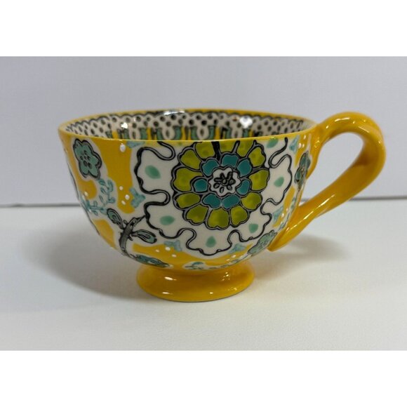 Set Of 2 Anthropologie Elka Ayala Hand-Painted Ceramic Mugs/Cups Twisted Handles - Picture 10 of 14